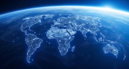  Glowing Earth from Space - A View of Global Connectivity