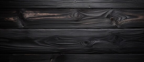 A dark wood background featuring a detailed wooden grain pattern. The texture of the wood is prominently displayed, creating a visually captivating surface. - obrazy, fototapety, plakaty