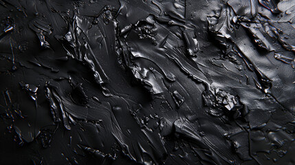Intricate Black Paint Texture: A Study in Darkness and Form
