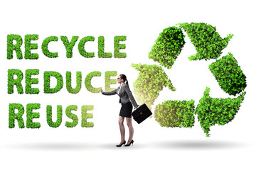 Recycling logo with ecology concept