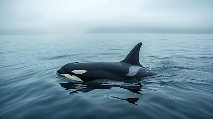 Obraz premium beautiful orca whale, killer whale in the calm see