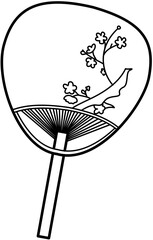 uchiwa fan decorative air cooling japanese sensu
