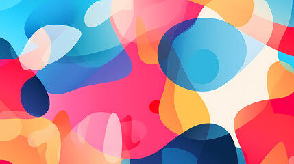 Abstract colorful wavy shapes and dots background