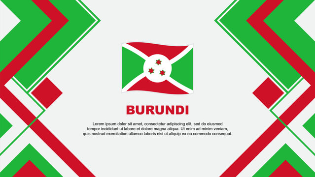 Burundi Flag Abstract Background Design Template. Burundi Independence Day Banner Wallpaper Vector Illustration. Burundi Banner