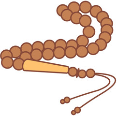Spiritual rosario and tasbih doodle
