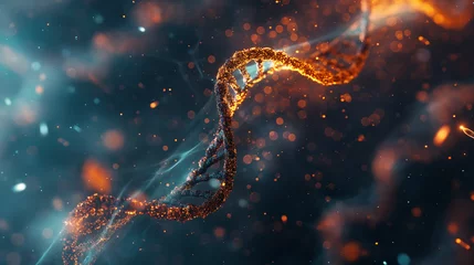 Foto op Canvas DNA biotechnology science medicine genetic concept. 3d render Illustration. © Wasin Arsasoi