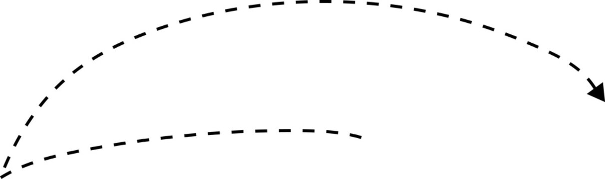 Dotted line arrow
