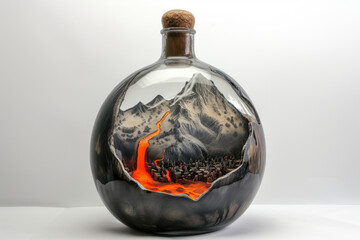 "A snowy mountain and a lava flow in a bottle: A World of Contradictions"