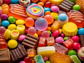 Fototapeta na wymiar colorful candy on a white background