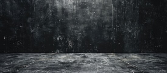 A black and white photograph captures an empty room, with no furniture or people present. The aged walls and floors show signs of wear and tear, creating a sense of emptiness and abandonment.