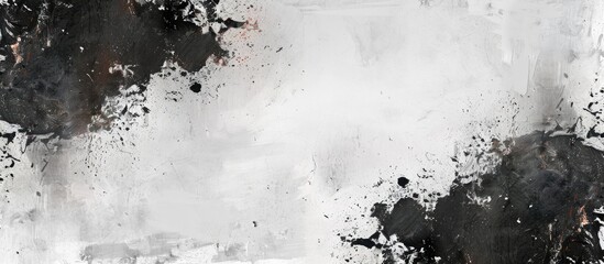 An abstract black and white background showcasing a combination of dust particles and grain textures, creating a vintage and grunge design aesthetic.