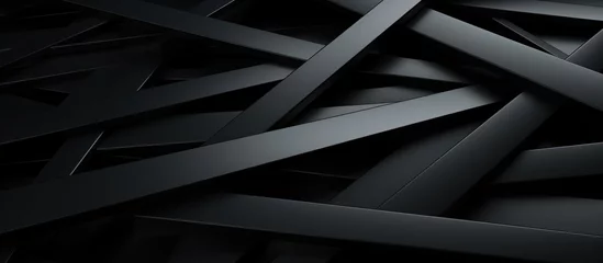 Foto op Plexiglas chaotic black geometric shape. Futuristic background design. © nahij