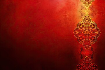 desktop wallpaper background with arabic light of ornament isolated on scarlet background  - obrazy, fototapety, plakaty