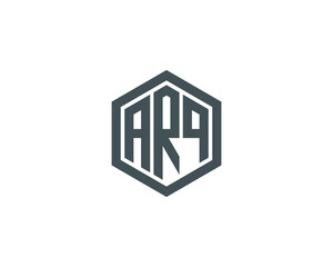 ARQ logo design vector template