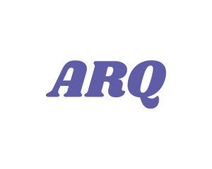 ARQ logo design vector template