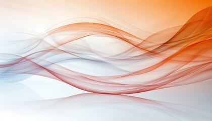Harmonious spring abstract with soft peach, coral, and sky blue hues for a tranquil composition.