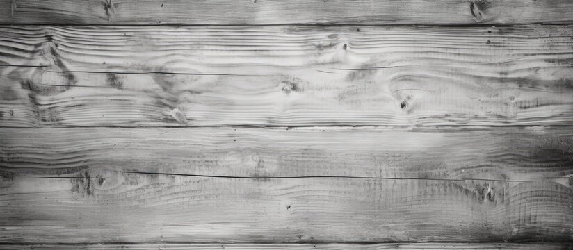 This black and white image showcases the texture of weathered wooden planks. The photo captures the details of the gray wood, highlighting the natural grain and imperfections.