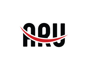 ARU logo design vector template