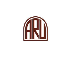 ARU logo design vector template