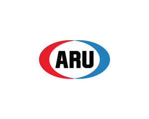 ARU logo design vector template