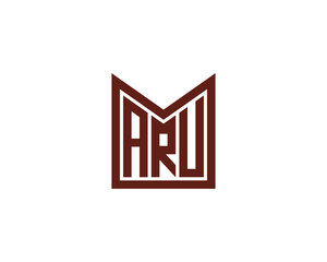 ARU logo design vector template