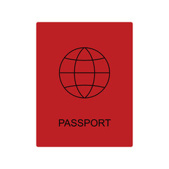 passport icon vector