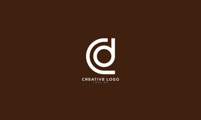 CD DC Abstract initial monogram letter alphabet logo design
