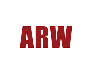 ARW Logo design vector template