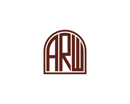 ARW Logo design vector template