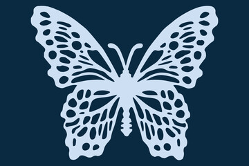 Butterfly silhouette vector for cut file, laser cut file, paper cut file