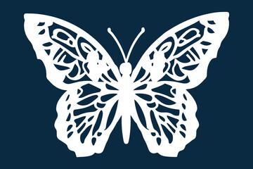 Butterfly silhouette vector for cut file, laser cut file, paper cut file