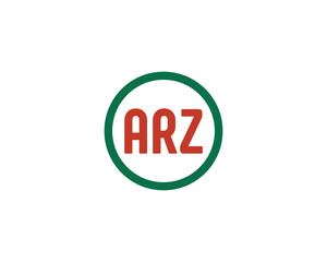 ARZ logo design vector template