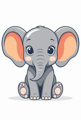 elephant cartoon with sign