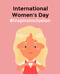 International women's day concept poster.