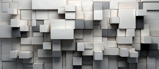 chaotic cubes. Futuristic background design.