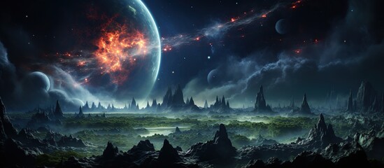 Fantasy alien planet.