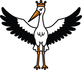 Stork cartoon design 