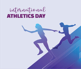 Vector World athletics day and national sport day illustration