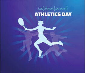 Vector World athletics day and national sport day illustration