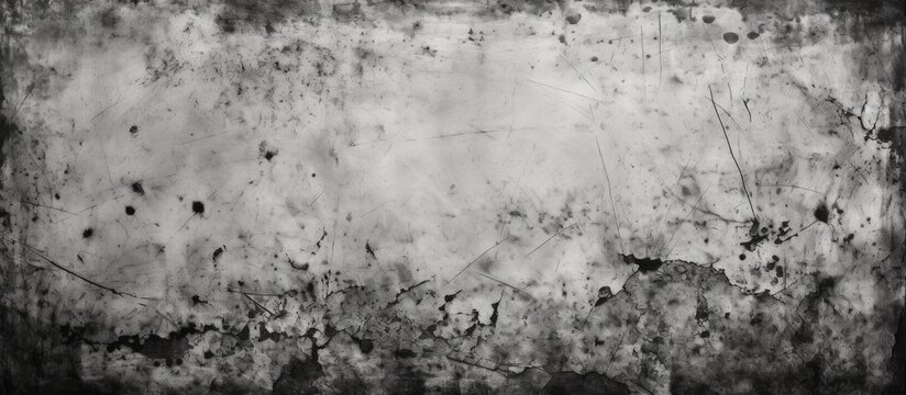 The black and white photo captures the aged and grungy texture of a walls surface. The vintage background showcases the destruction and wear over time.