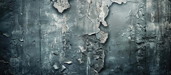 A stark black and white depiction of the deteriorating paint on a wall, revealing a raw and textured surface with peeling layers. The weathered appearance adds character and depth to the image.