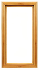 Wooden frame isolated on transparent background