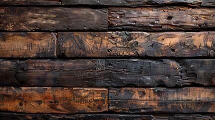 Old brown wooden planks texture.