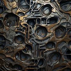 Hyper realistic metal texture generated AI