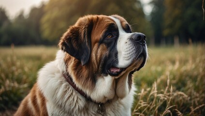 Close-up of a Doberman dog in a park