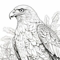 Fototapeta premium Adult coloring page California vulture