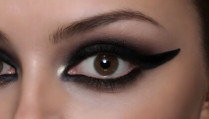 Obraz premium close up of eye with makeup
