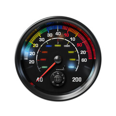 Speedometer isolated on transparent background