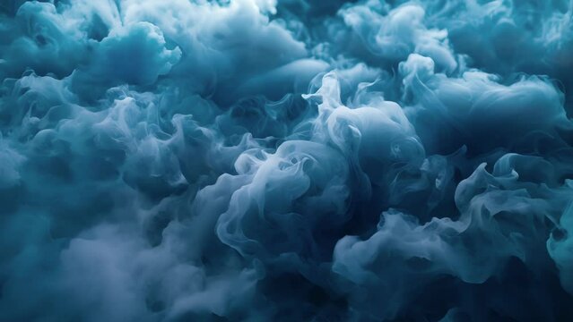Closeup of thick swirling smoke with an almost tangible texture as if you could reach out and touch it.
