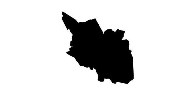 Animated video of the map of Ain Beida in Algeria